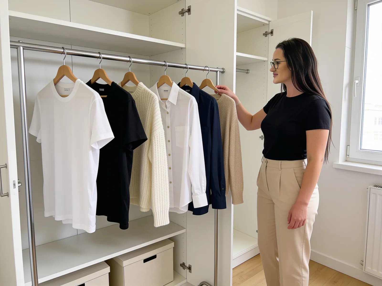 Neutral basic tops for a capsule wardrobe